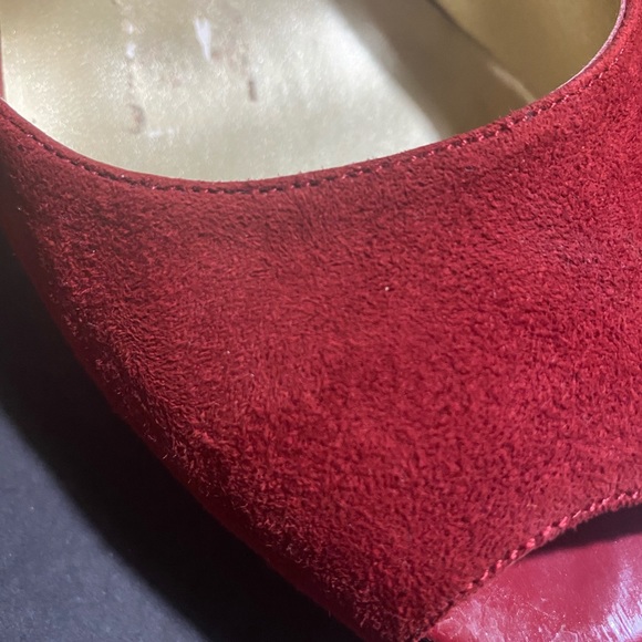 Suede Open Toe Hidden Platform Pump - Picture 3 of 7